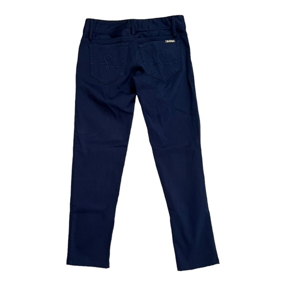 Lilly Pulitzer Worth Skinny Pants Sateen Jeans Stretch Midnight Navy Size 0 - Picture 2 of 7